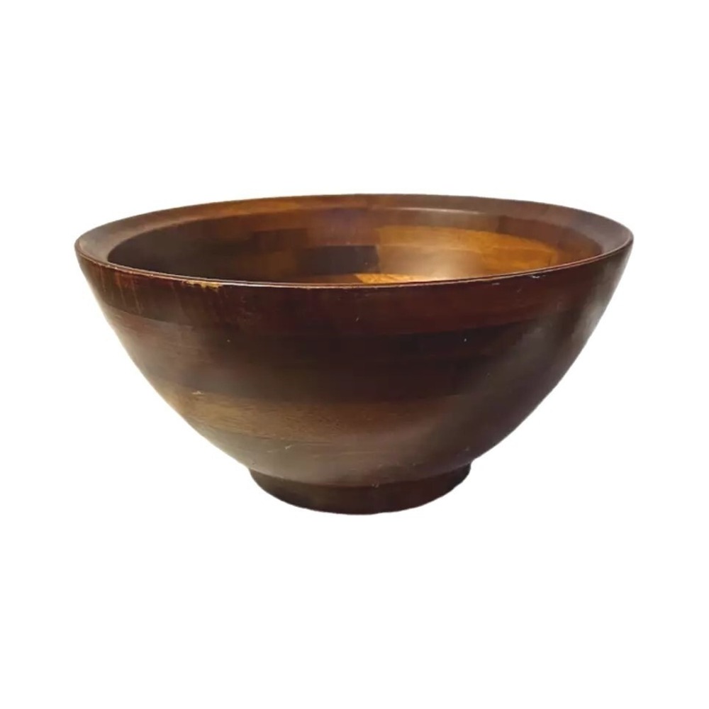 Lipper International Cherry Footed Salad Bowl Round Wood Wooden